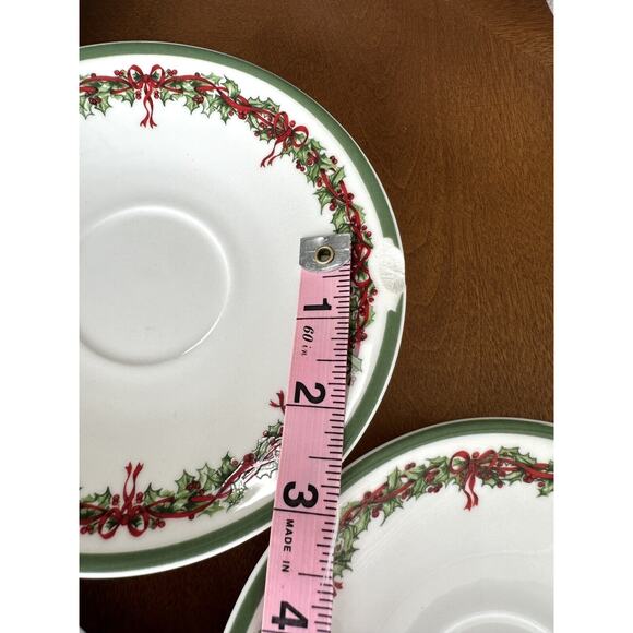 4 Christopher Radko Holiday Celebrations Saucer Plates Christmas Tree- GIFT SALE - Picture 16 of 16